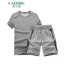 財(cái)子都（CAIZIDU） 短袖 男士T恤 灰色 XL，L，XXL，XXXL，加大