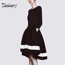 Tobebery 純色 口袋，拼接，撞色 連衣裙