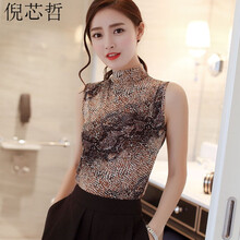 倪芯哲（N.XINZHE） 印花 短袖 T恤 女 立領(lǐng)