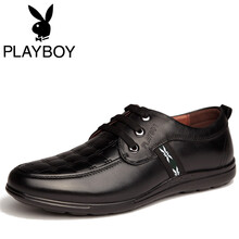 花花公子（PLAYBOY）男士黑色單鞋 38