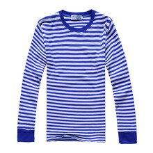 STEPHANIE 長(cháng)袖 男士T恤 藍白條紋 