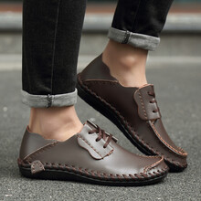 百狄（BYETIVE）男士暗棕沒(méi)孔 38