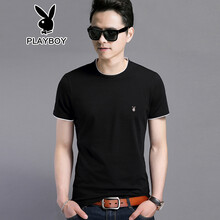 PLAYBOY ESTABLISHED 1953 短袖 男士T恤 CJ1808黑色 