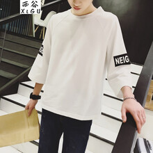 西谷（xigu） 七分袖 男士T恤 5號(hào)白色 XXL