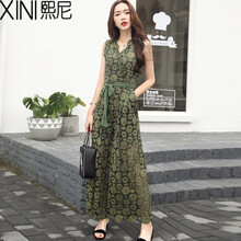 熙尼（XINI） 高腰 闊腳褲 女 長(zhǎng)褲 休閑褲