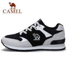 駱駝（CAMEL）跑步鞋黑/淺灰/白   男款A(yù)732397715 38
