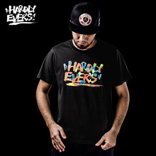 Hardly Ever's 短袖 男士T恤 HART672黑色 XXXL