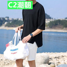潮朝（C2） 短袖 男士T恤 黑色 M