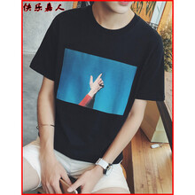 快樂嘉人 短袖 男士T恤 黑色 XL，L，XXL，M，XXXL