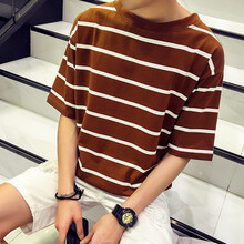 丹杰仕（DAN JIE SHI） 五分袖 男士T恤 駝色 M