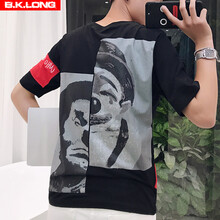 巴克龍（bakelong） 五分袖 男士T恤 T021-黑色 