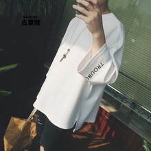 古萊登（GODLIKE） 七分袖 男士T恤 白色 M