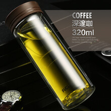 精美雙層玻璃杯，喝水更方便