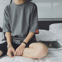 丹杰仕（DANJIESHI） 五分袖 男士T恤 灰色 M