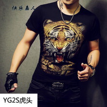 快樂嘉人 短袖 男士T恤 YG2夜光虎頭 S，XL，L，XXL，M，XXXL