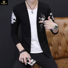 C2潮朝（C2CHAOCHAO） 長(zhǎng)袖 男士T恤 T1029黑色 