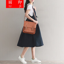 麗即 純色 背帶，蝴蝶結(jié) 連衣裙