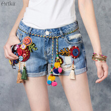 Artka 中腰  女 熱褲 牛仔褲