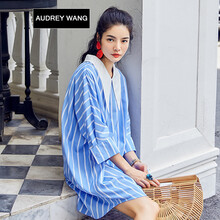 AUDREYWANG 豎條紋 條紋 連衣裙