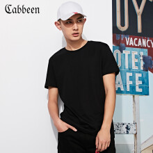 卡宾（CABBEEN） 短袖 男士T恤 黑色 