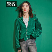 森宿 立領(lǐng) 長(zhǎng)袖 女 短外套 刺繡
