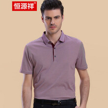 恒源祥 短袖 男士T恤 紫紅02Y46953 S，XL，L，M，XXXL，XXL