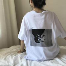 建正 貼布 短袖 T恤 女 圓領