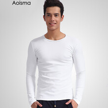 奧司馬（AOSIMA） 長袖 男士T恤 白色 XL，L，XXL