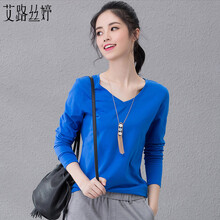 艾路絲婷  短袖 T恤 女 V領(lǐng)