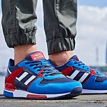 鴻星爾克（ERKE）跑步鞋彩藍/大紅(夏季網(wǎng)布款) 39