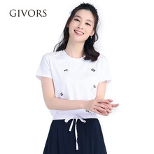 GIVORS 釘珠 短袖 T恤 女 圓領