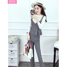 盈菲妮 高腰 鉛筆褲/小腳褲 女 七分褲 休閑褲