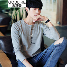 古萊登（GODLIKE） 長(cháng)袖 男士T恤 6816灰色 