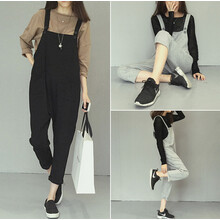 慈姑 高腰 背帶褲 女 長(cháng)褲 休閑褲