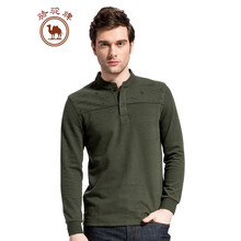 駱駝牌 長(cháng)袖 男士T恤 軍綠 