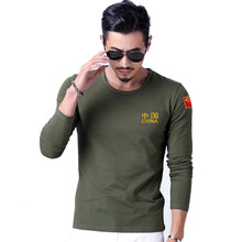 伊璐風(fēng)（Eelwind） 長袖 男士T恤 軍綠色圓領(lǐng)中國 