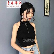 青春伴侶（QICHUNBANLU） 拼接，露肩，花邊 短袖 T恤 女 圓領