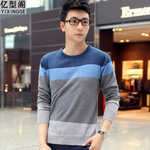 億型閣（YIXINGGE） 長袖 男士T恤 牛仔藍(lán)-不加絨 XL，L，XXXL，M，XXL