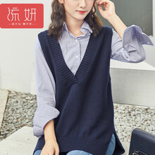 純色長(zhǎng)袖針織衫，微胖女神的標(biāo)配