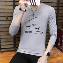 維杰斯（WINJEANS） 長(cháng)袖 男士T恤 TX1058灰色 