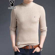 花花公子（PLAYBOY） 長(zhǎng)袖 男士T恤 駝色 XL，L，XXL，M，XXXL