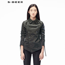 S.DEER  長袖 女 短外套 刺繡