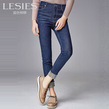 LESIES  直筒褲 女 長褲 牛仔褲