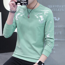 茜靚（Chyllirn） 長(zhǎng)袖 男士T恤 6132綠色 XL