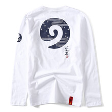 街派一族（jiepaiyizu） 長袖 男士T恤 白色 XL，L，M，XXL，XXXL