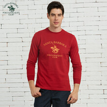 圣大保羅（POLO&RACQUET CLUB） 長(zhǎng)袖 男士T恤 紅色F5 