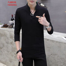 凡迪時尚（FANDISS） 短袖 男士T恤 黑色長袖 