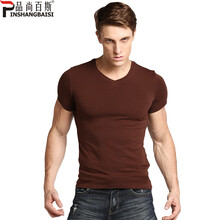 品尚百斯（PINSHANGBAISI） 短袖 男士T恤 咖啡色 XL，L，XXXL，M，XXL