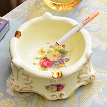 瓷梵客 瓷梵客 欧式烟灰缸创意客厅摆件 陶瓷家居办公室实用茶几摆件