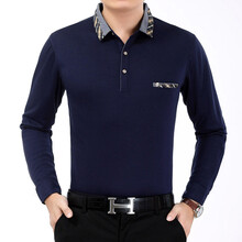 La MaxPa 長(cháng)袖 男士T恤 807薄款藏青 